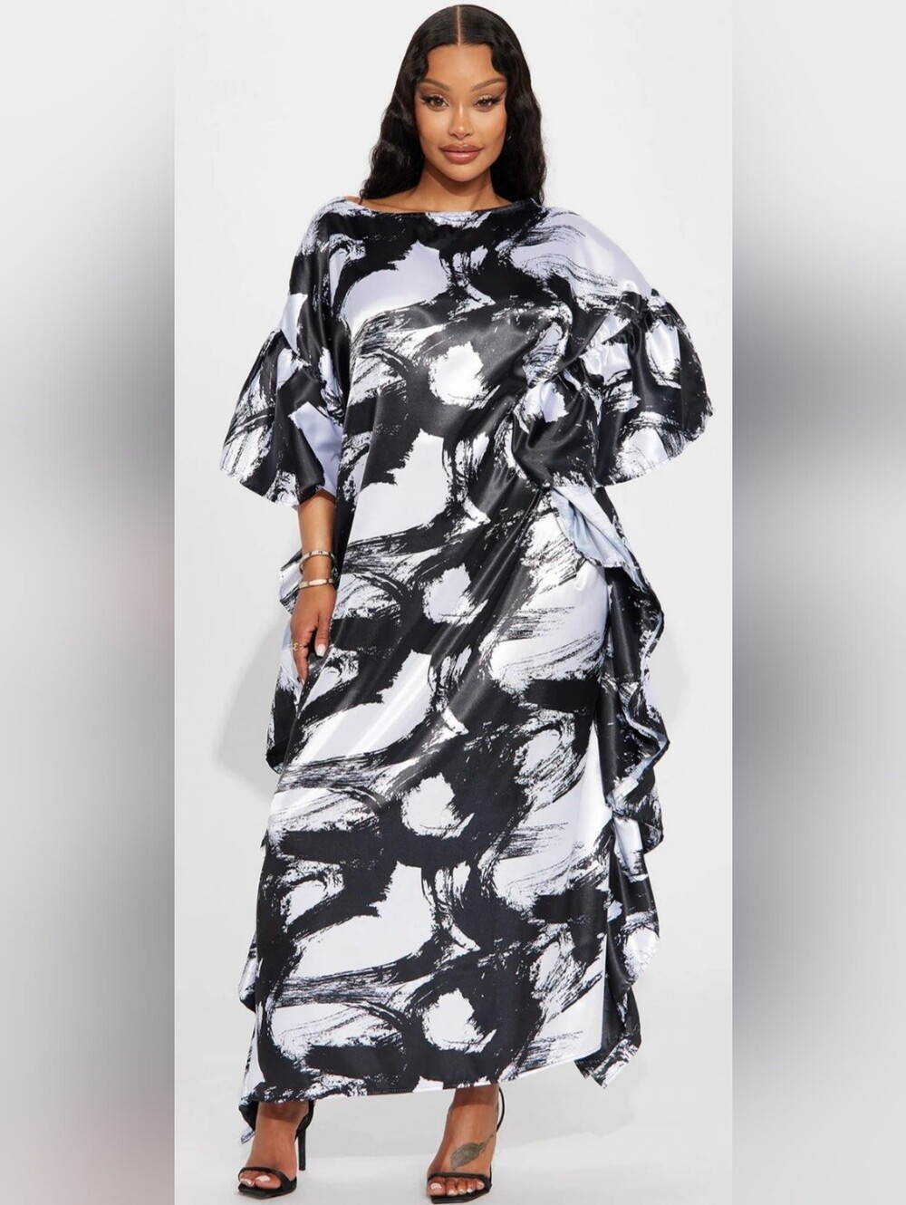 Fashion NOVA Abstract Kaftan Maxi Dress